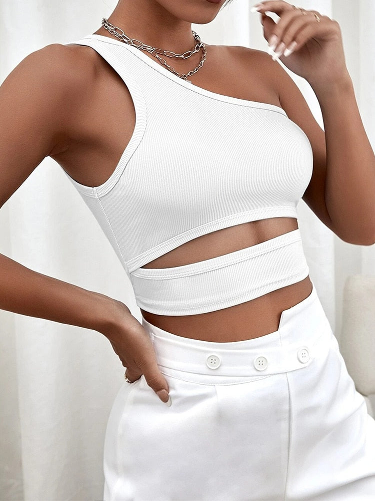 GR - Seamless crop top with cut out