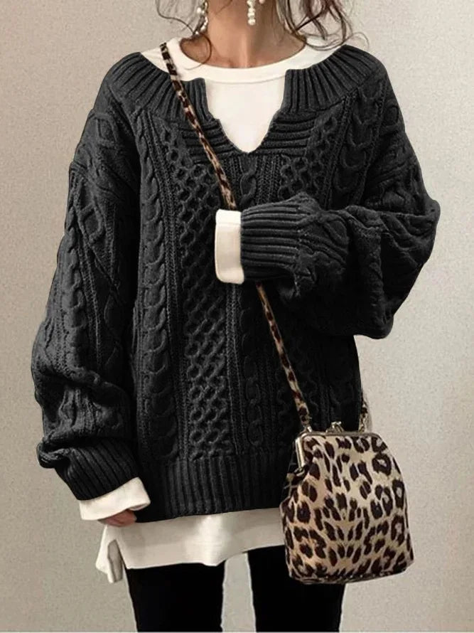 GR | Warmer Damenpullover | Gestrickt