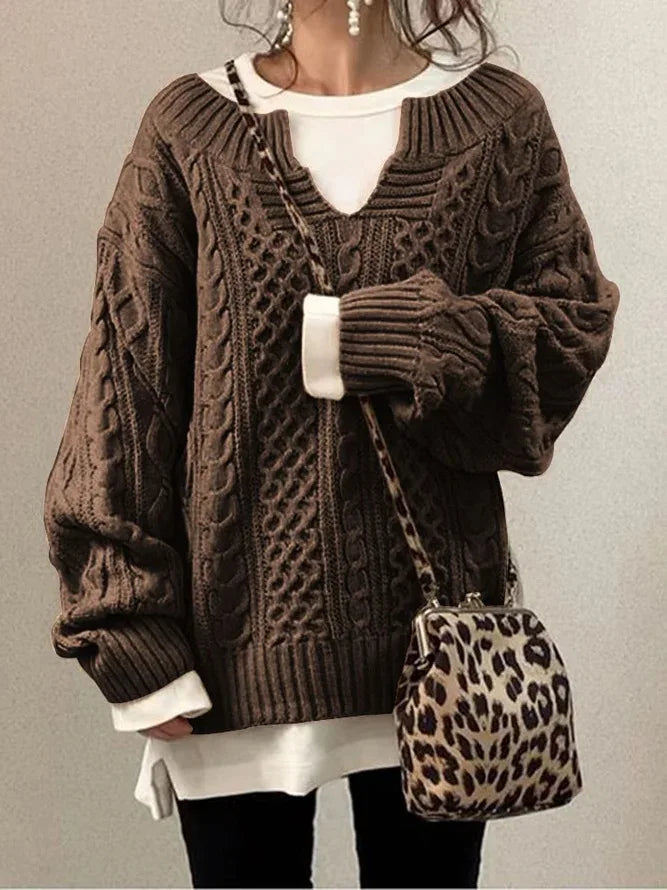 GR | Warmer Damenpullover | Gestrickt
