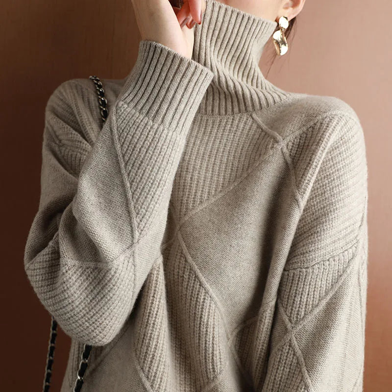GR | ARGYLE ROLLNECK-PULLOVER