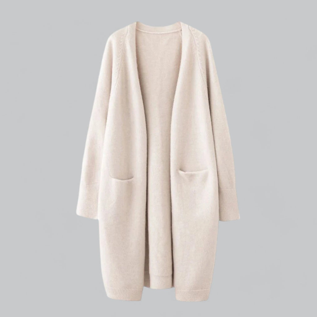 GR | Klassischer Langer Cashmere Strickjacke Für Frauen