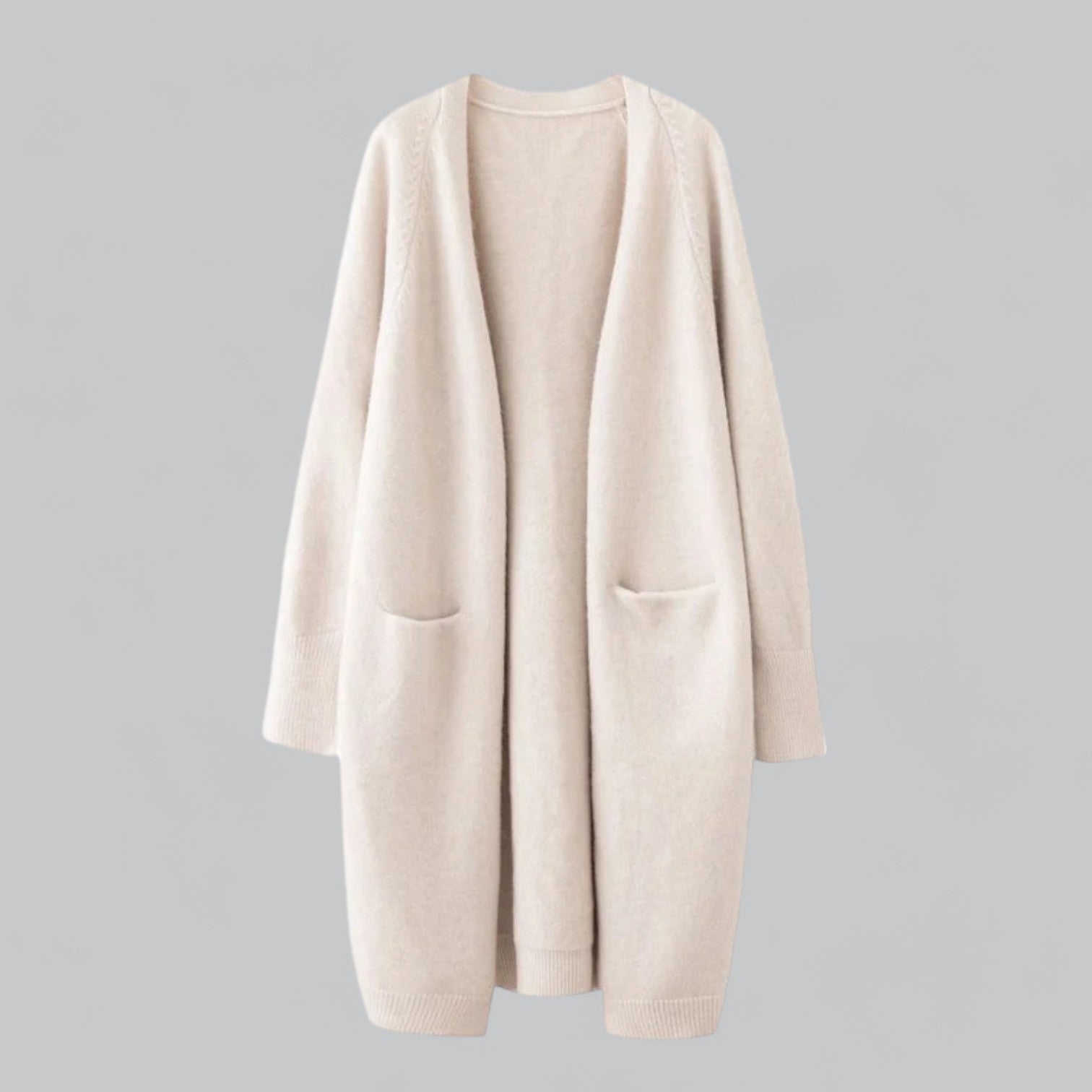GR | Klassischer Langer Cashmere Strickjacke Für Frauen