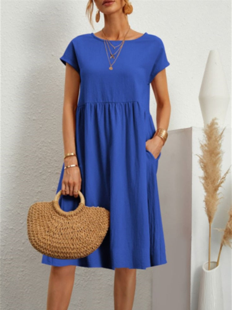 GR | Modisch Mittellanges Kleid Für Frauen