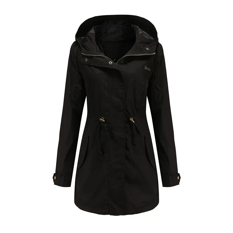 GR | Cotton Trench Coat with Hood