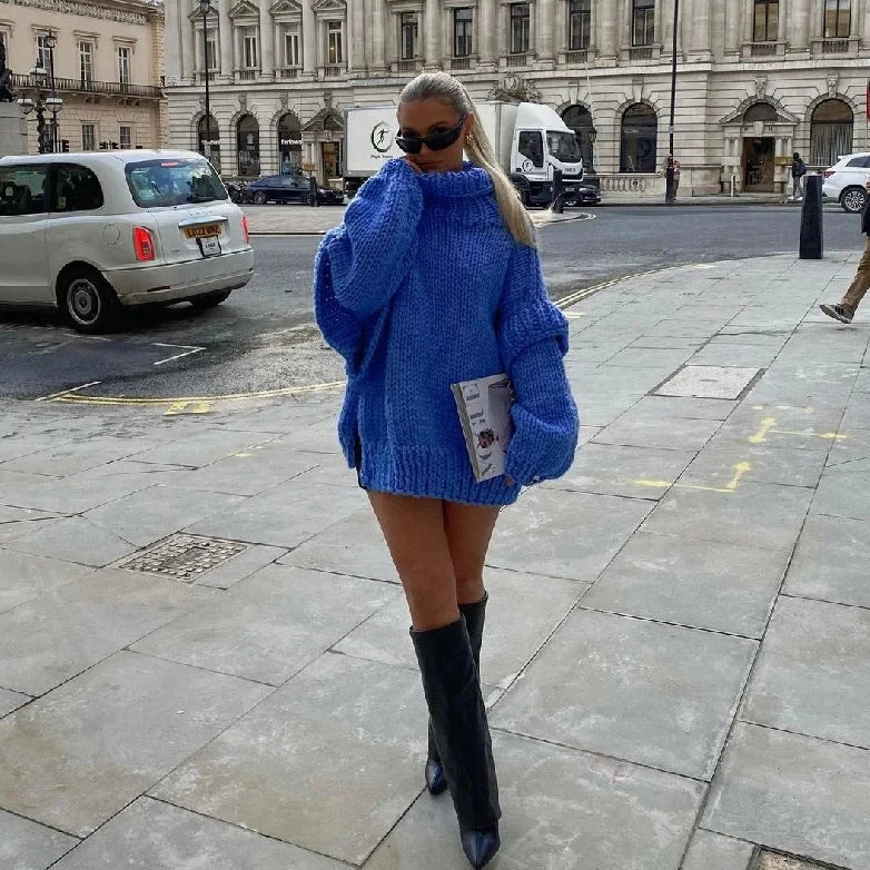 GR | Oversized sweatshirt with turtleneck