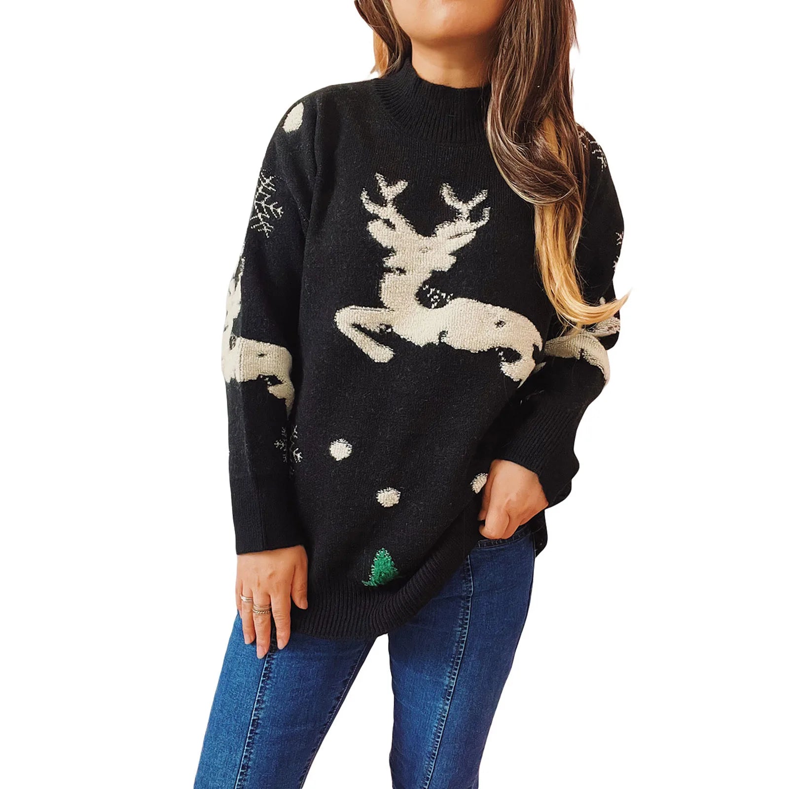 GR - Ugly Christmas sweater - High neck and long sleeves 