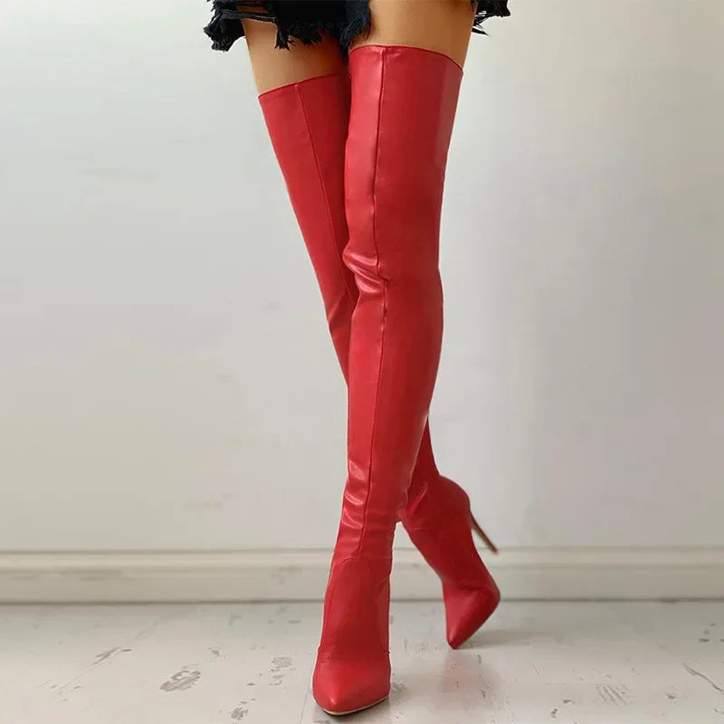 GR | Thigh-high fashion boots with stiletto heels