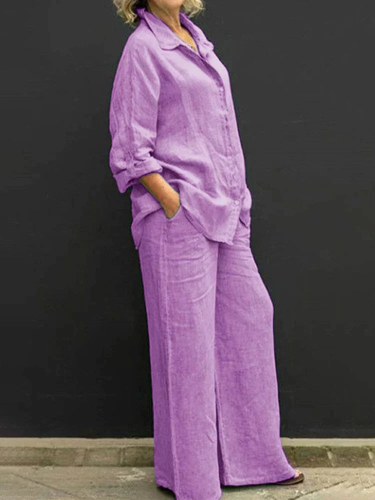 GR | Cotton-linen set for women