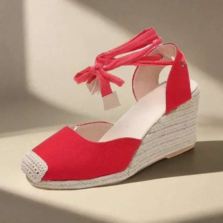 GR | Trendy, Comfortable Boho Wedge Heels for Women with Straps