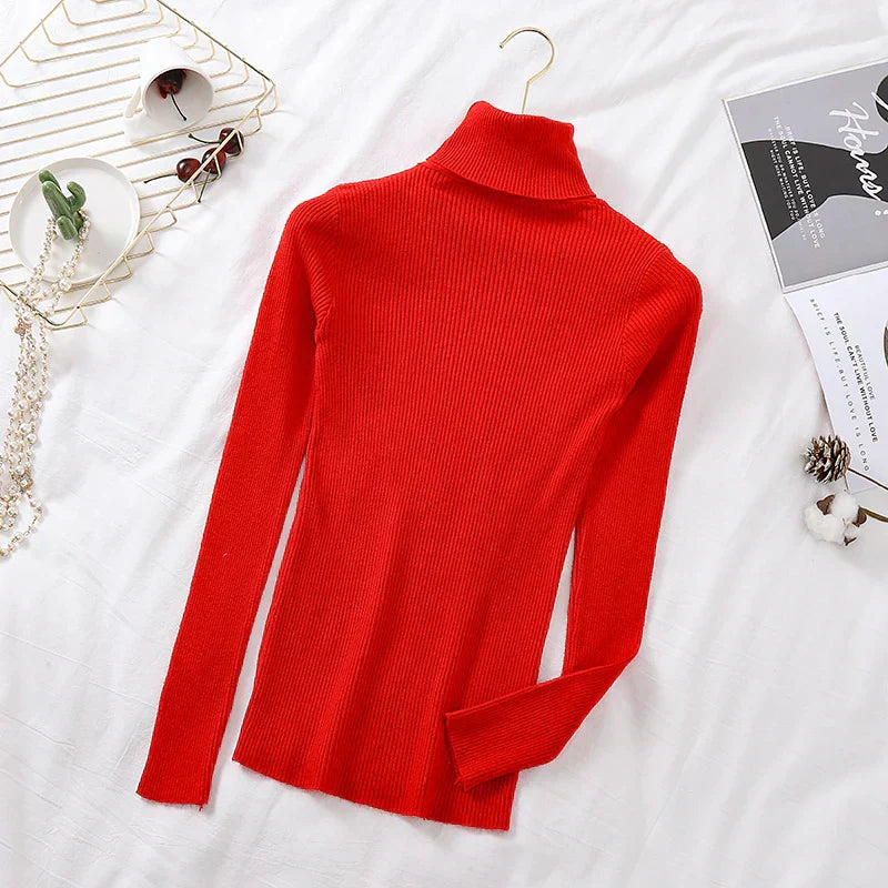 GR - Damen-Ripp-Turtleneck für elegante Raffinesse