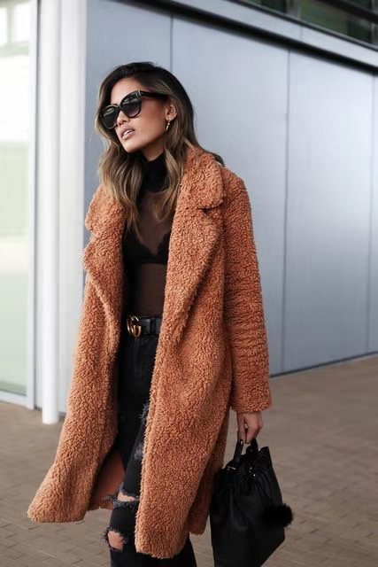 GR Hidden Pocket Teddy Coat