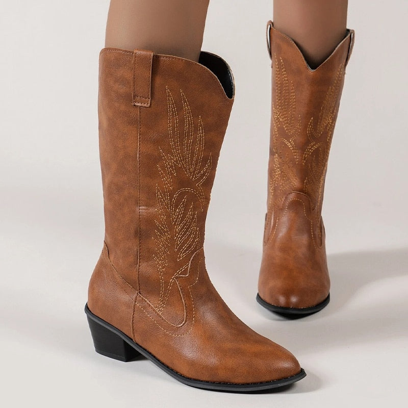 GR Cowboy Boots | High-quality women's boots with boho print