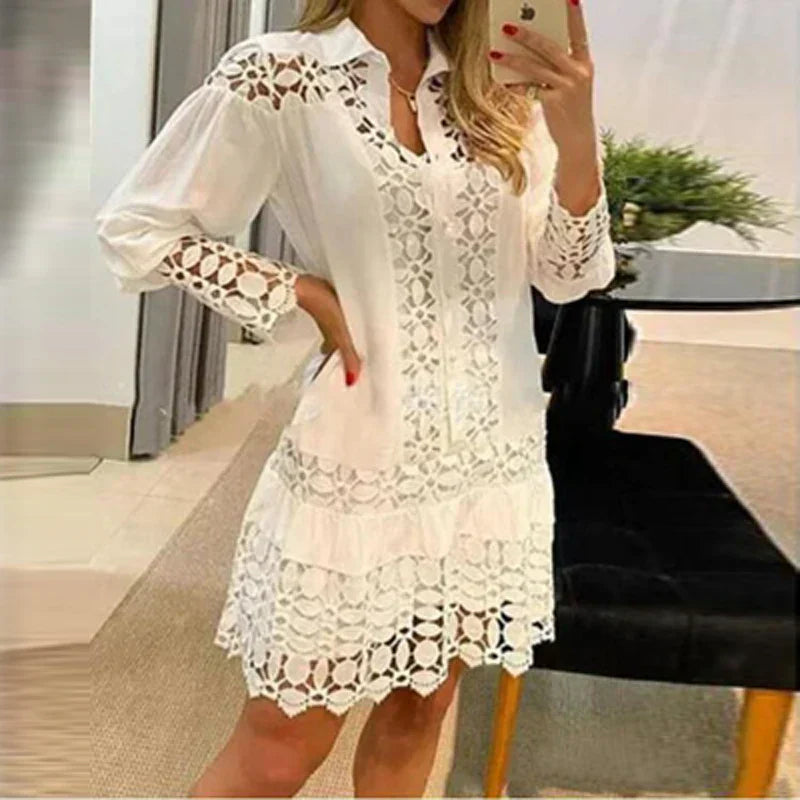 GR | Elegantes Mini Blonde Kleid