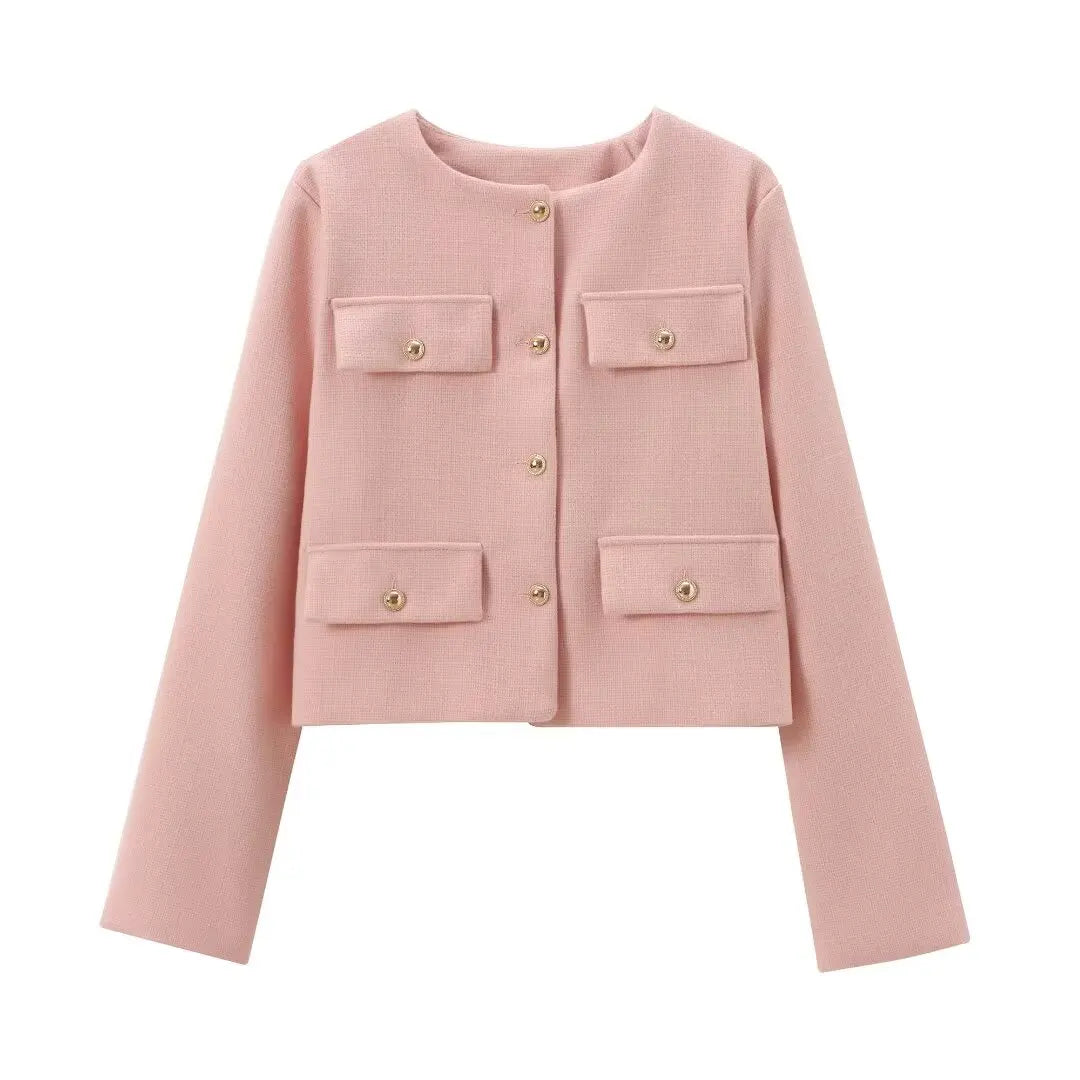 GR - Trendy Buttoned Short Blazer