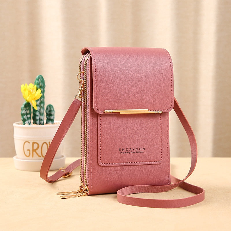GR Leather Smartphone Clutch | Women's Handbag with Touchscreen Window