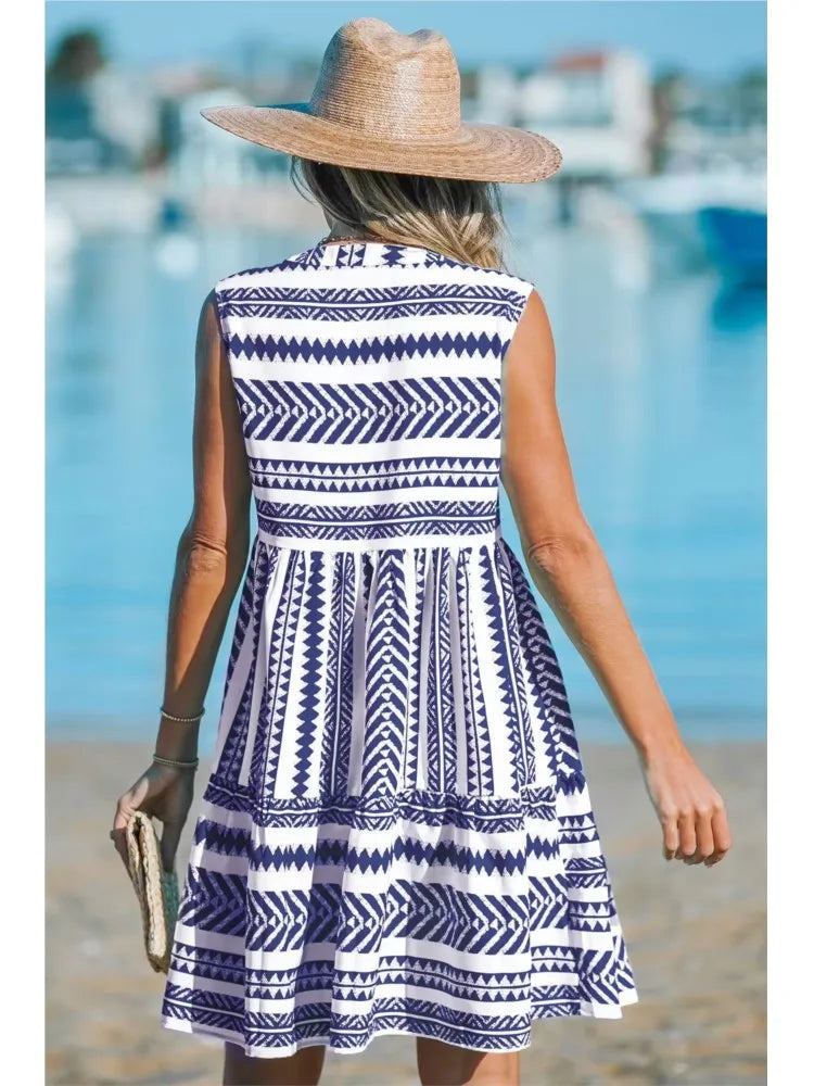 GR | Gestreiftes Midi Kleid