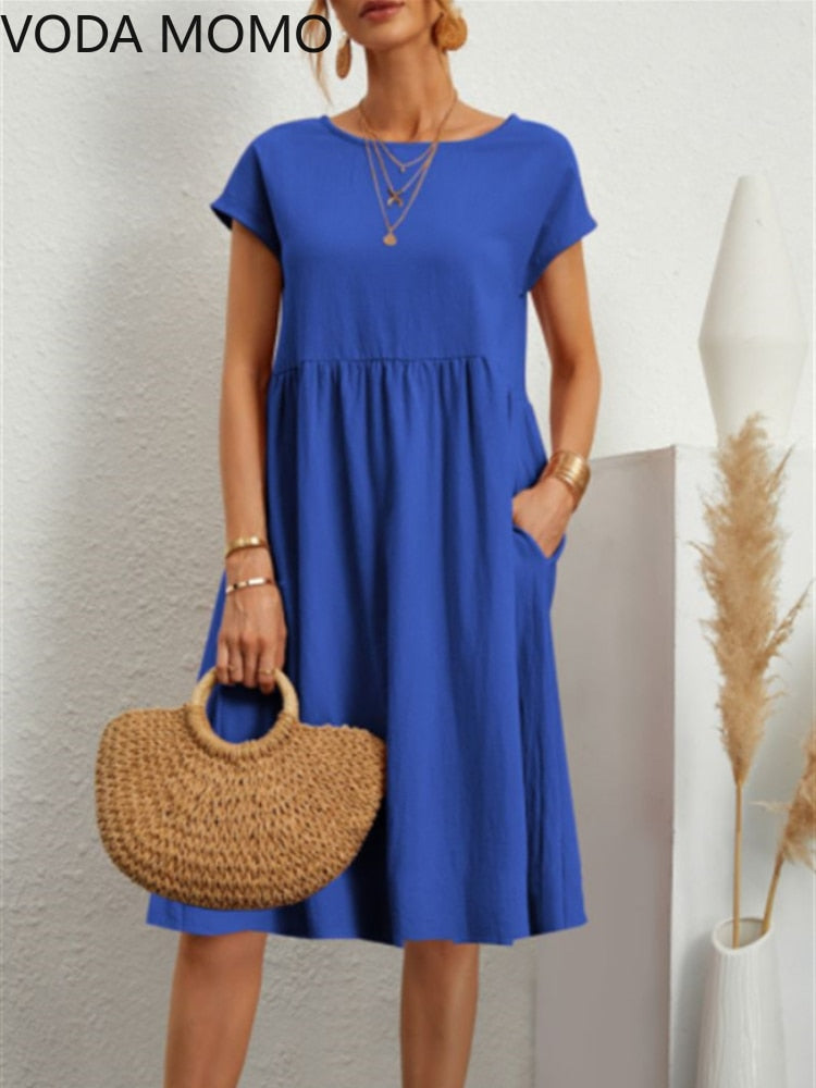 GR | Modisch Mittellanges Kleid Für Frauen