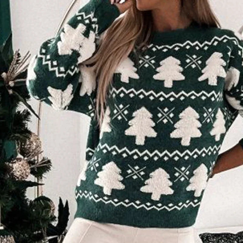 GR - Ugly Christmas Sweater - Knitted sweater with 3D Christmas tree print