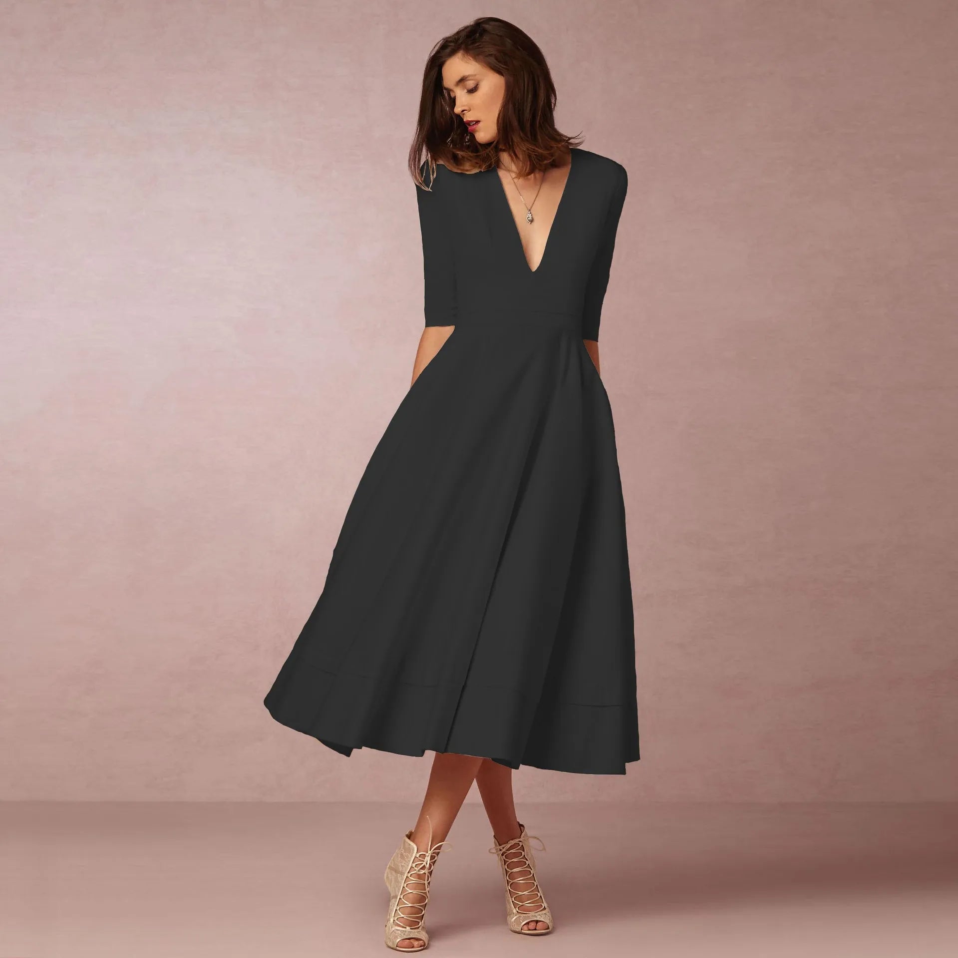 GR | Elegante Lange Damenkleid