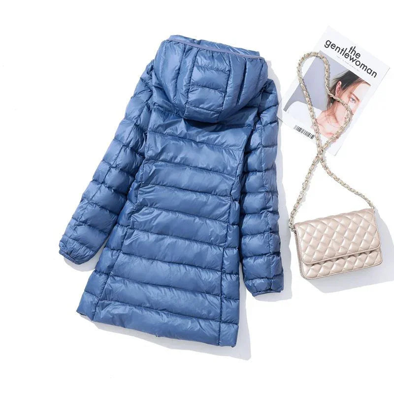 GR - Women's wearable puffer coat with detachable hood