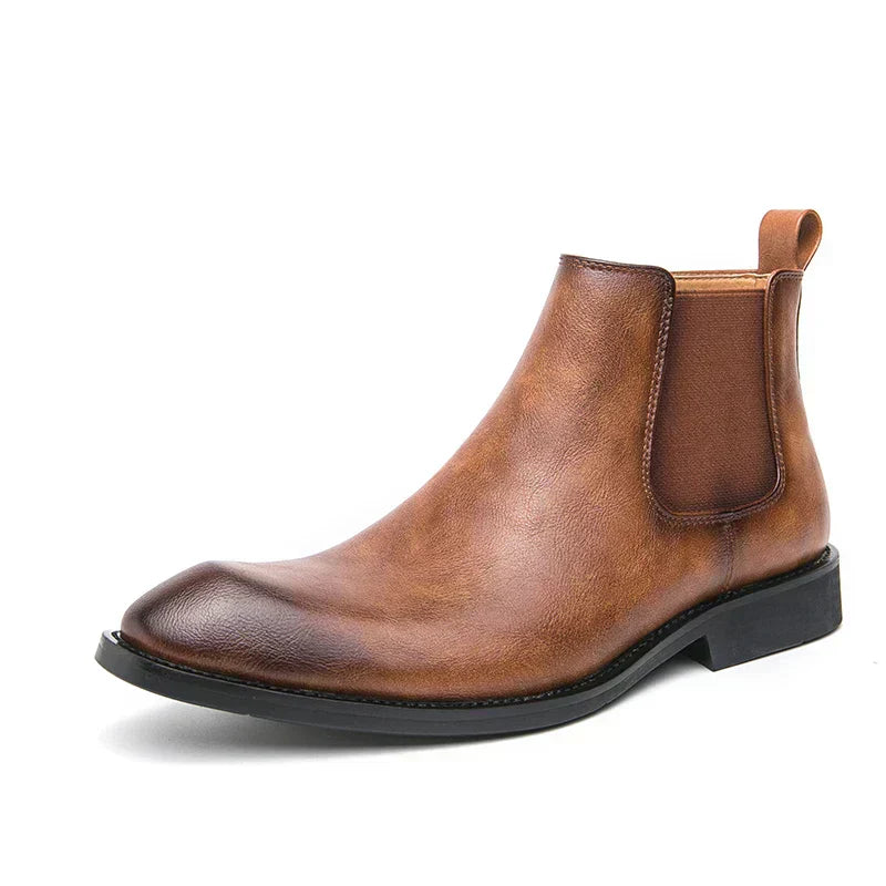 GR | Leather boots with zipper 