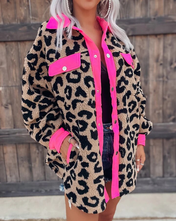 GR - Fashion Leopard Coat