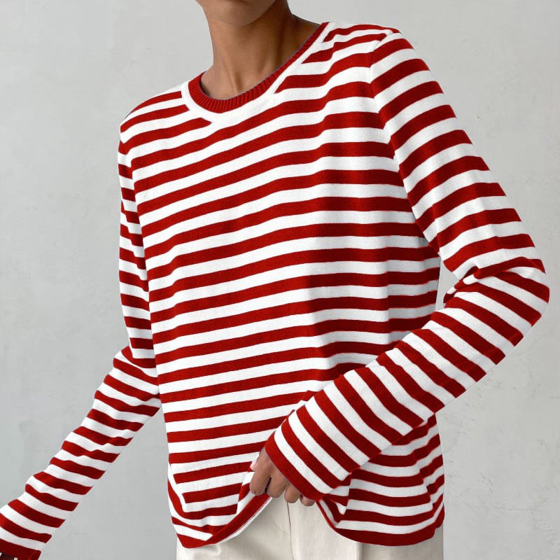 GR | Long-sleeved top with striped pattern