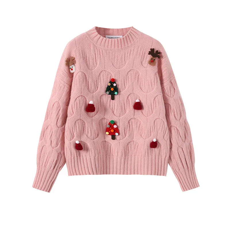 GR - Ugly Christmas Sweater - Women's Vintage Style Christmas Sweater