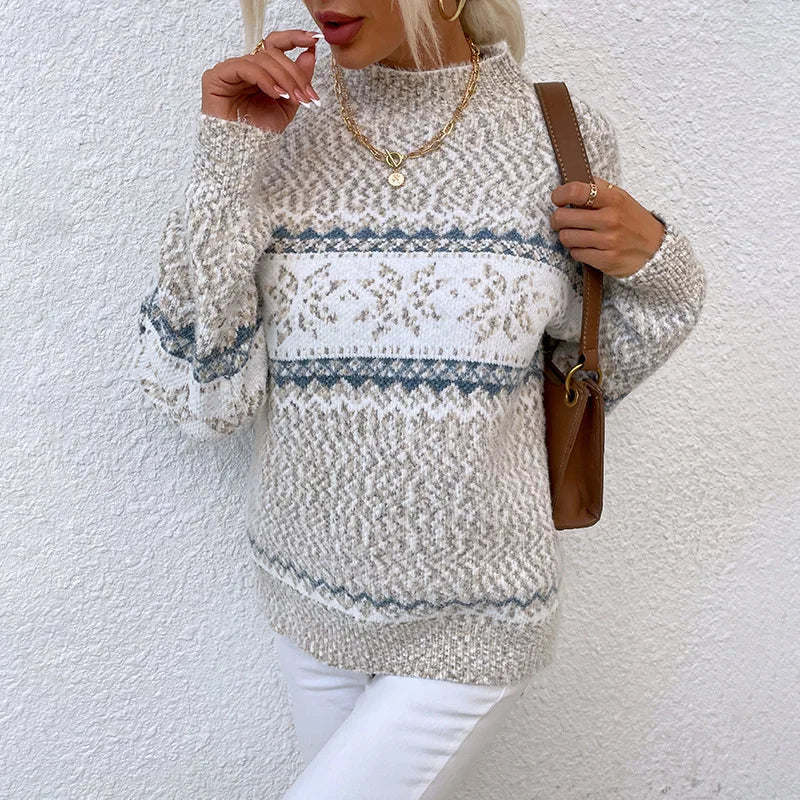 GR - Ugly Christmas sweater - Subtle snowflake pattern in classic winter style