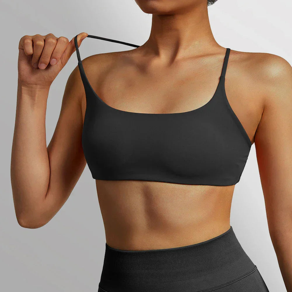 GR  | Rückenfreier Stoßfester Fitness Sport Bh Mit Polstern Für Frauen