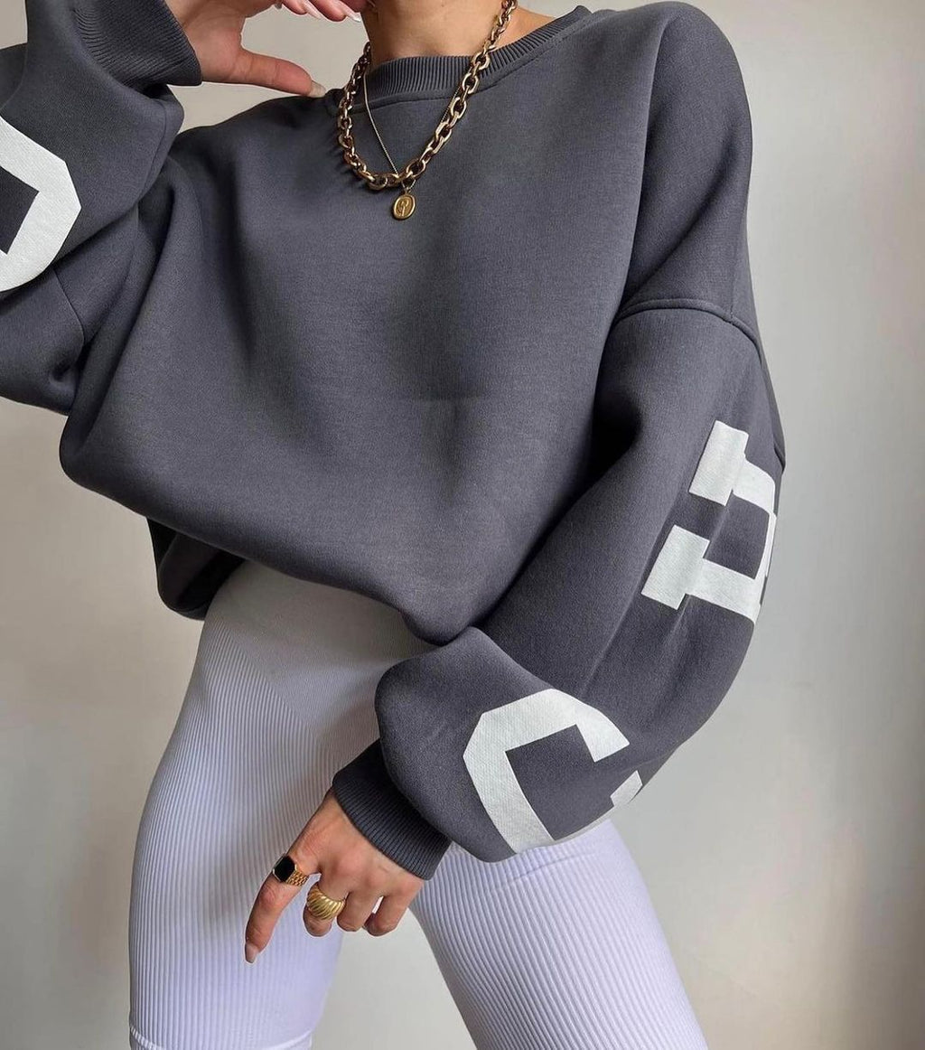 GR Long-sleeved tops O-neck hoodies 