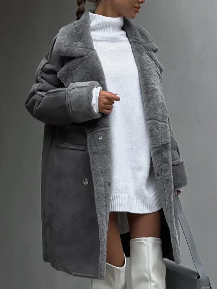GR - Long faux fur jacket 