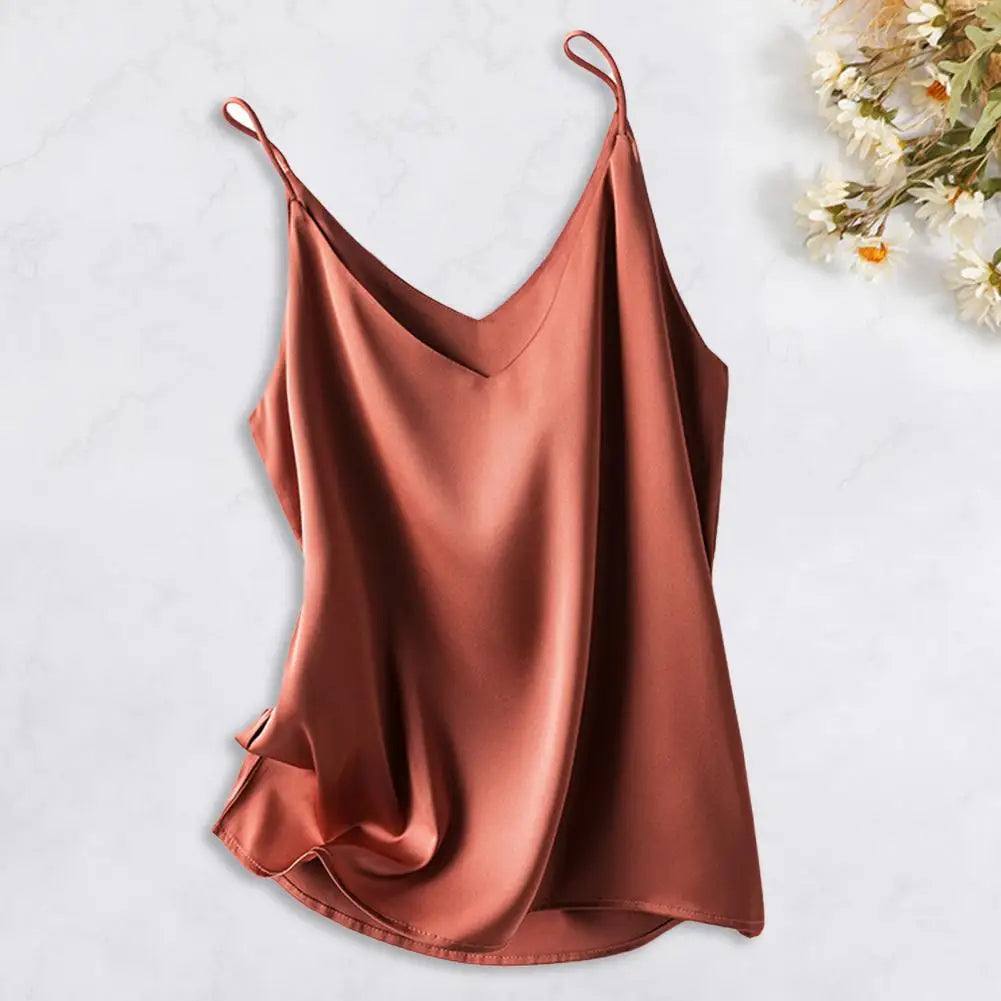 GR | Satin Unterhemd Mit Spaghettiträgern Für Damen