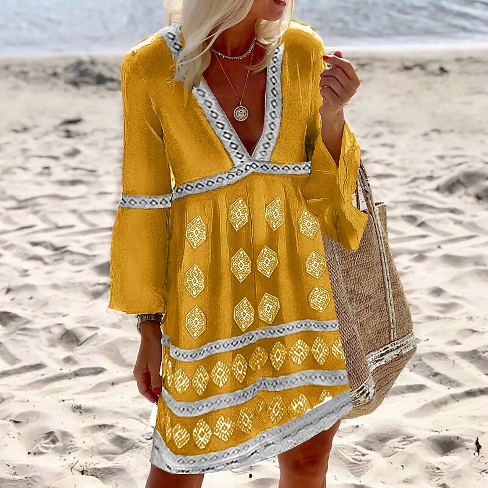 GR | Summer dress with batwing sleeves