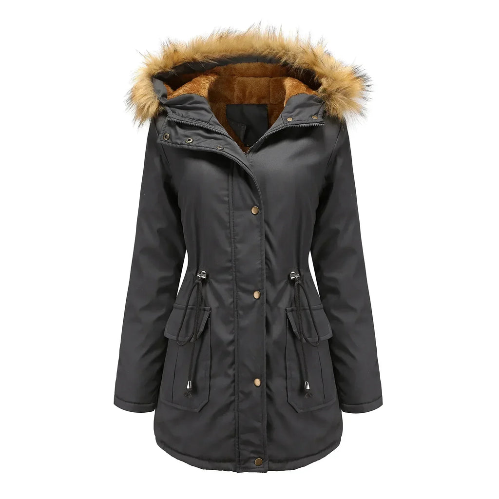 GR - Long parka with fur