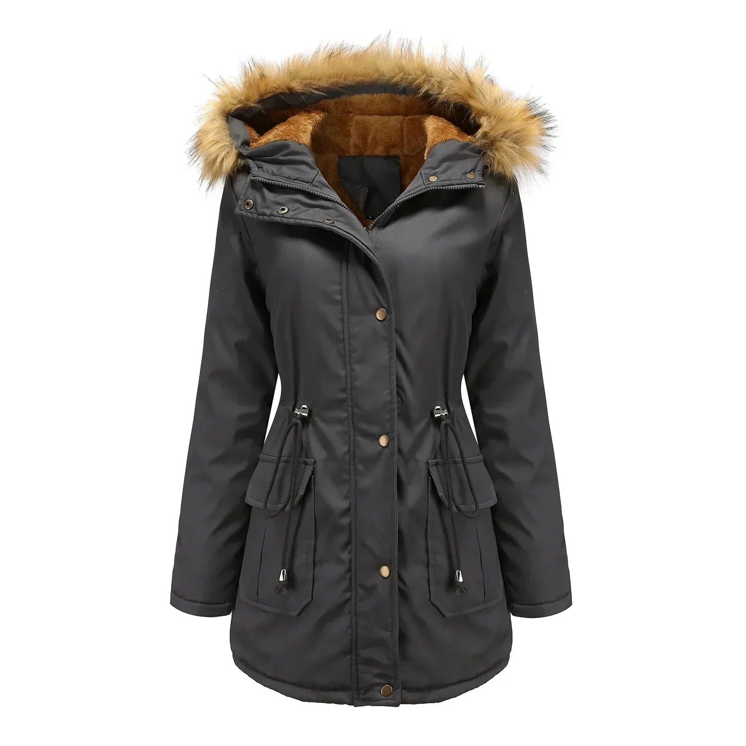 GR - Long parka with fur