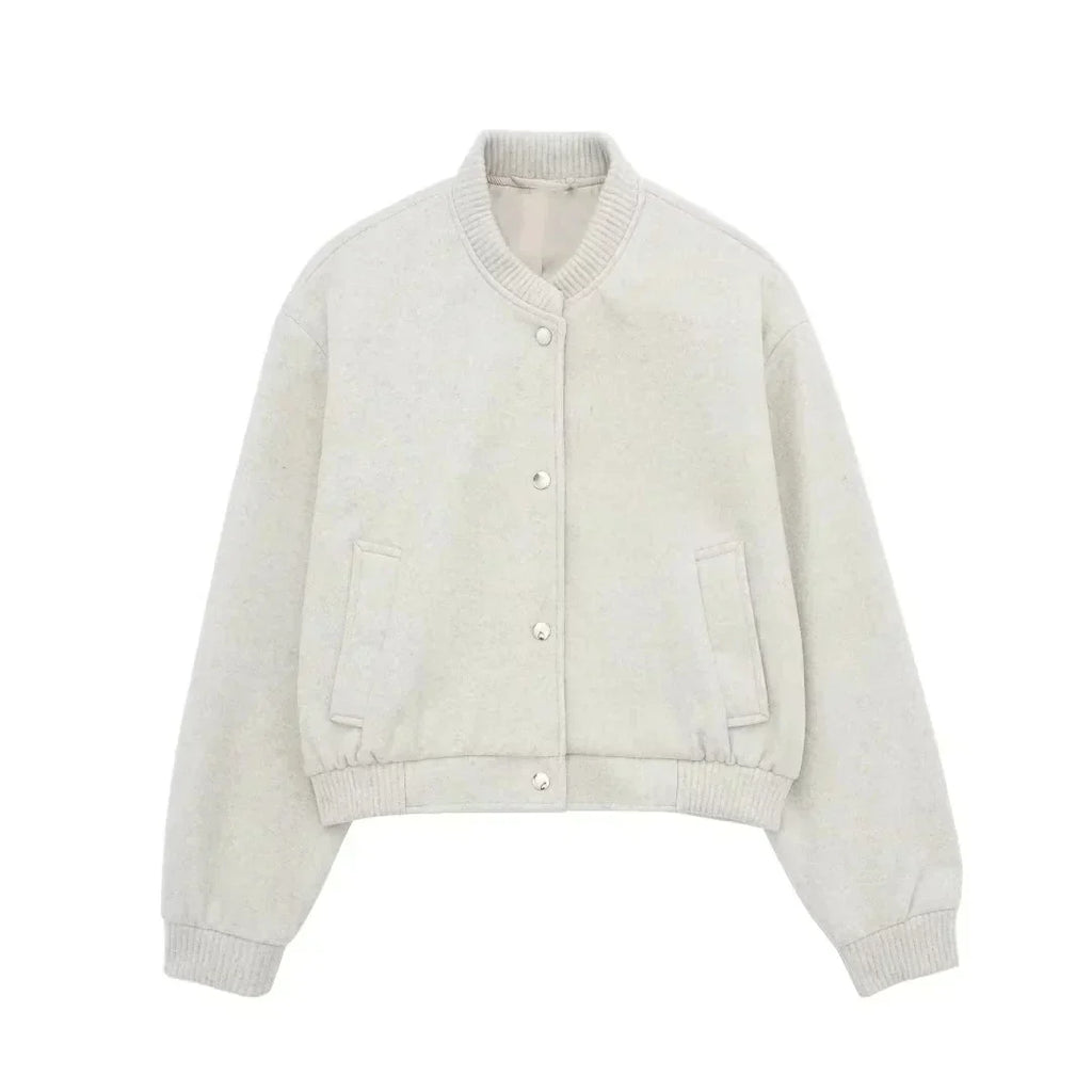 GR | Stylish cropped bomber jacket