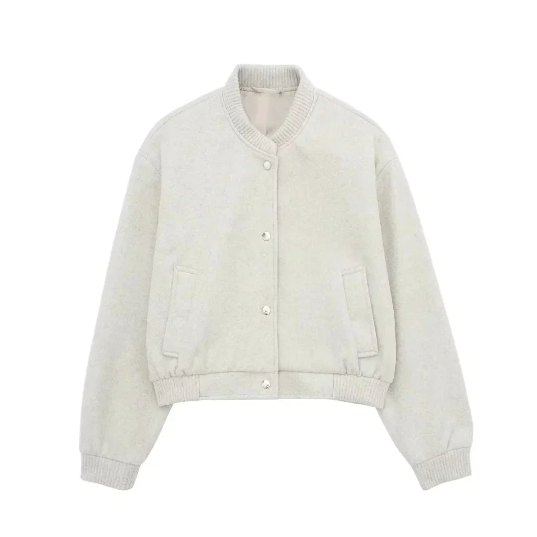 GR | Stylish cropped bomber jacket
