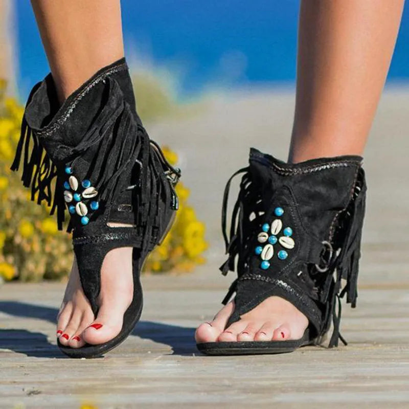 GR | Fringe Boho Sandals