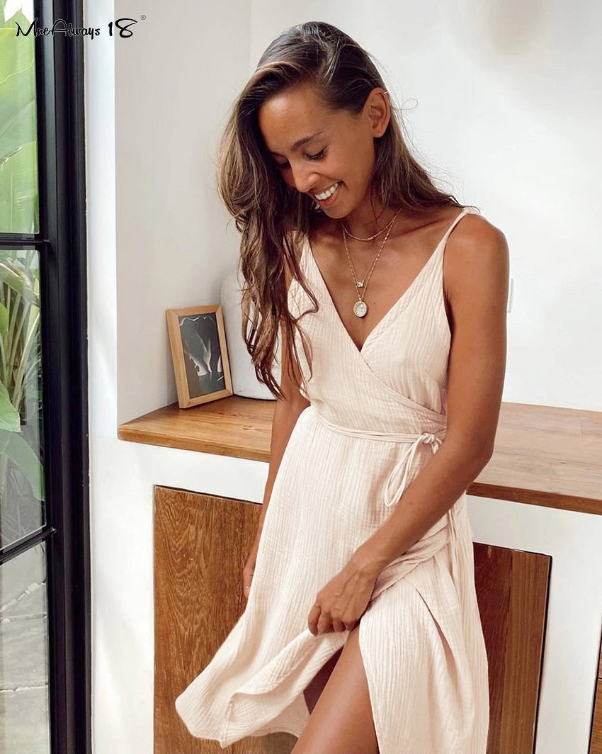 GR | Spaghetti Träger Sexy Sommerkleid
