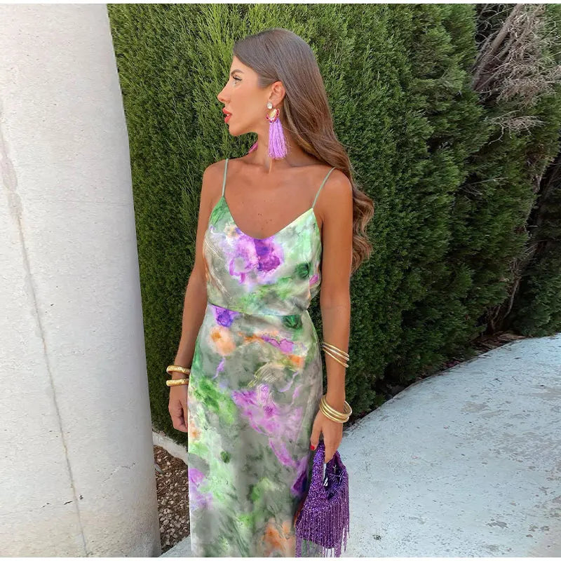 GR | Elegant long corset dress for women with detachable scarf