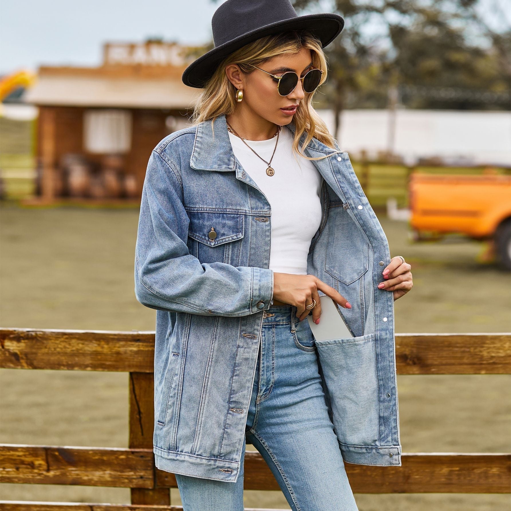 GR The vintage denim jacket under your coat