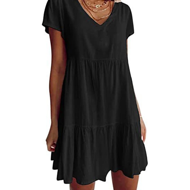 GR short-sleeved woven dress