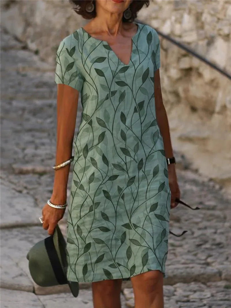GR | Vintage Floral V-Neck Long Dress