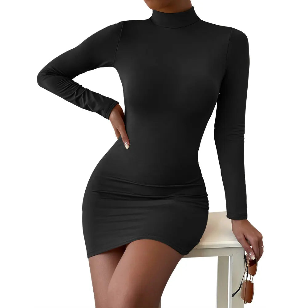 GR | Figurbetontes Minikleid Mit Langen Ärmeln