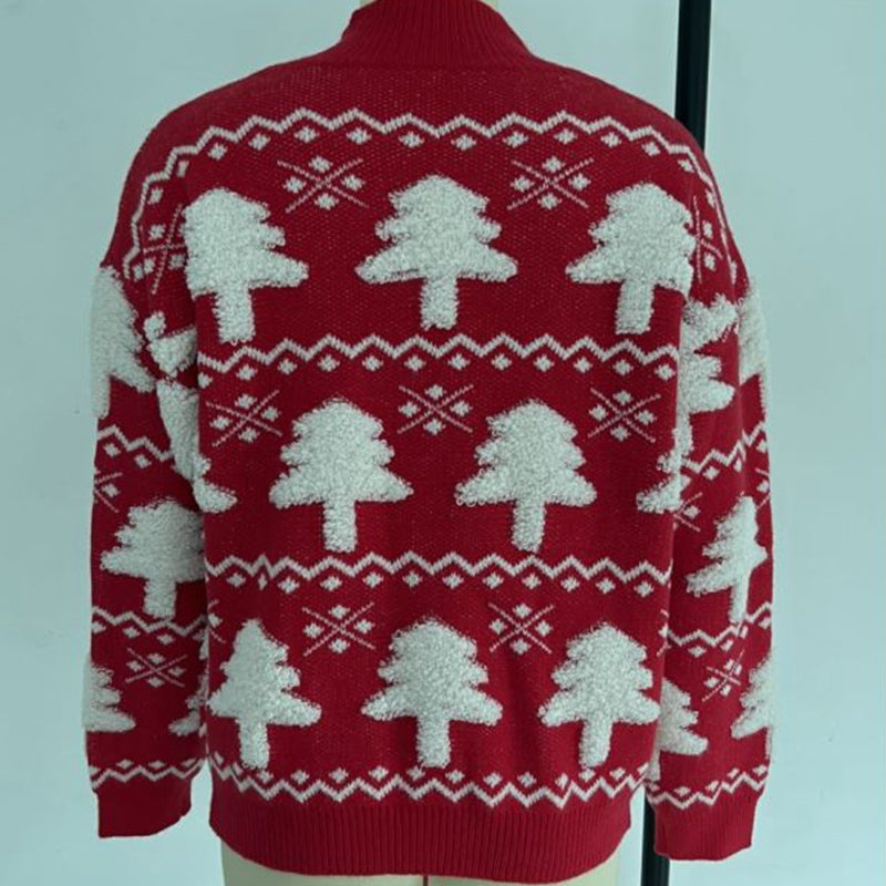 GR - Ugly Christmas Sweater - Knitted sweater with 3D Christmas tree print