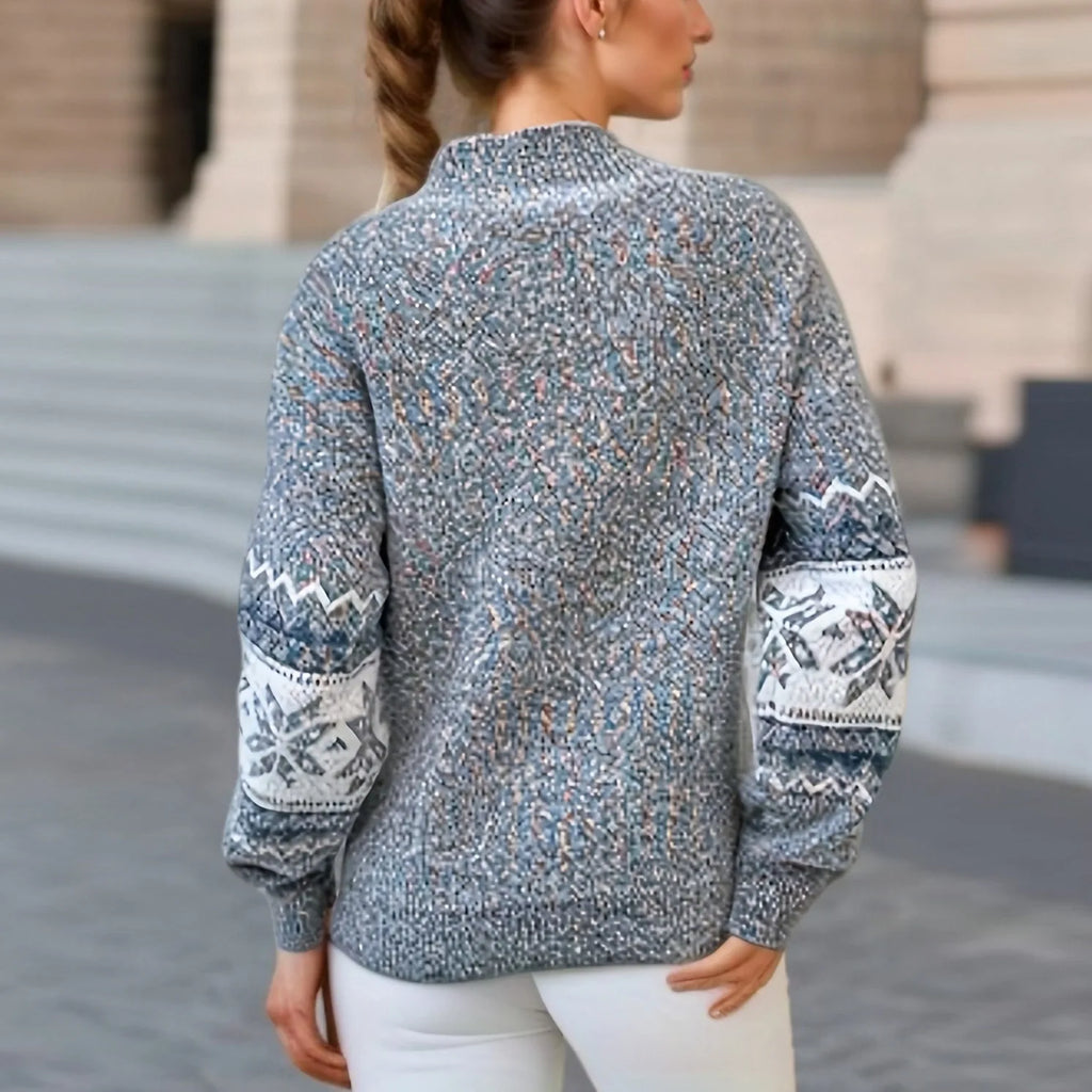 GR - Ugly Christmas sweater - Subtle snowflake pattern in classic winter style