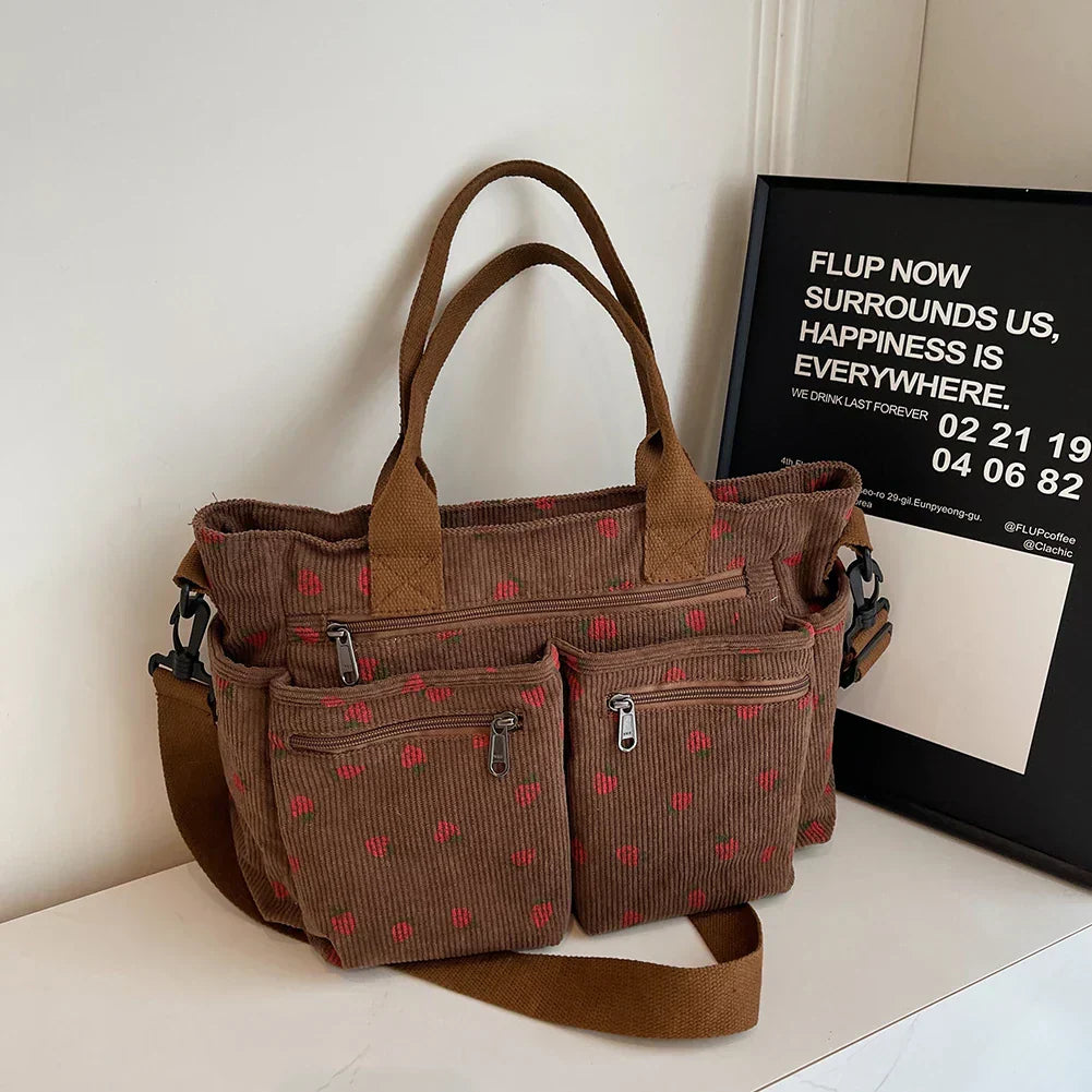GR | Strawberry Corduroy Bag