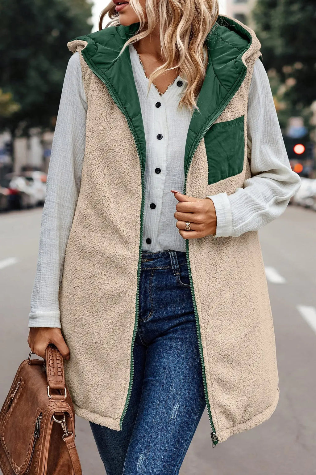 GR | Jamia Reversible Hooded Vest