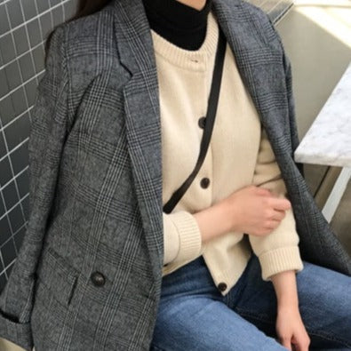 GR | blazer with checked jacket